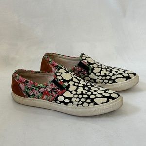 Coach C103 Floral Animal Print Skater Slip-On Sneakers